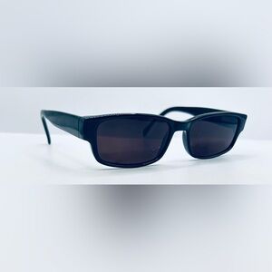 Modern Slick Black Oval Sunglasses Frames Only